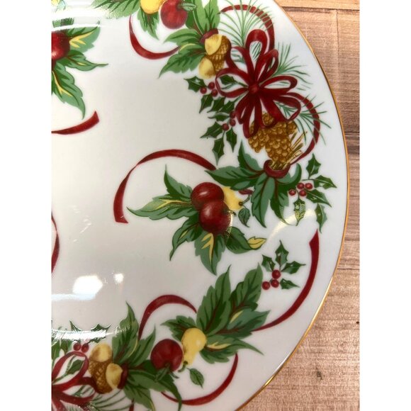 Baum Bros Formalities Christmas Decorative Plate 8" Fine China Made In China - Picture 3 of 4